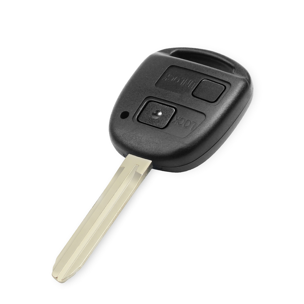 KEYYOU Remote Car Key Shell Case For Toyota Camry Land Cruser 120 Prado 2 Buttons 433MHz TOY43 Blade ID67 / ID68 Chip P/N 50171