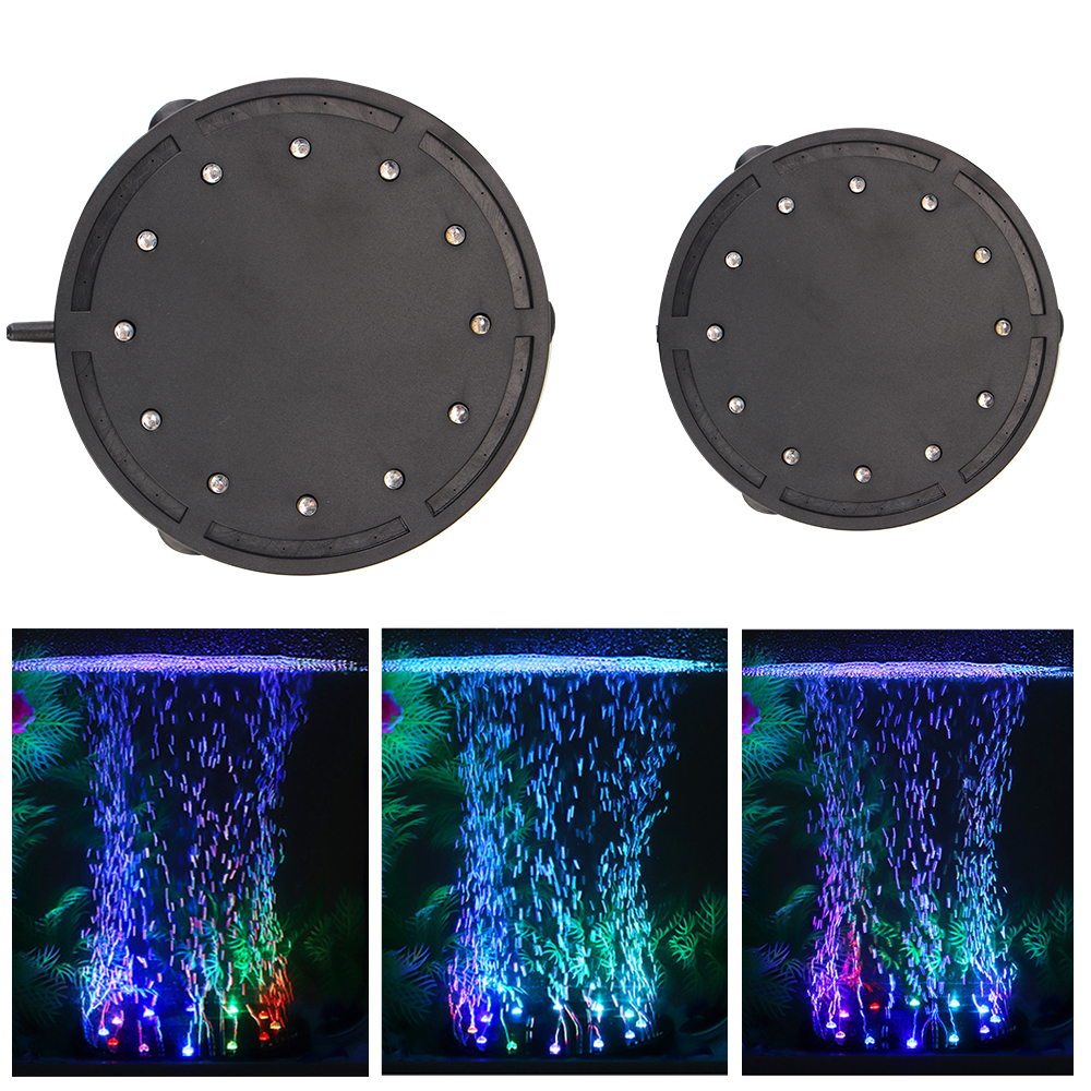 Oxygen Bubble Light Aquarium Lamp 10.5cm/12.5cm LED Diving Light Fish Tank Landscaping Decoration Colorful Lighting EU Plug