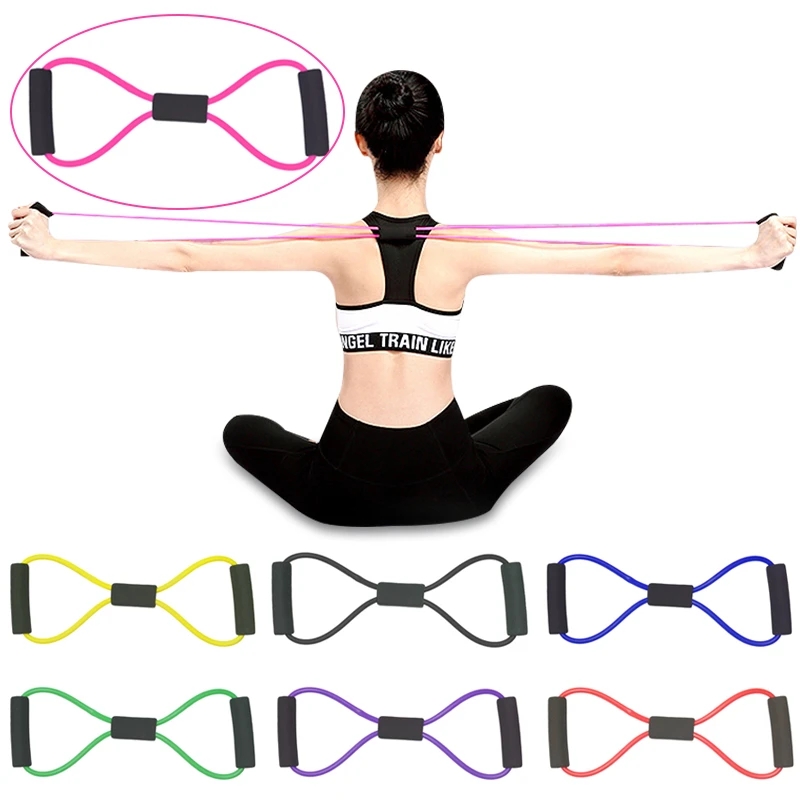 8-shaped Resistance Bands, Pull Rope,Chest Arm And Shoulder Stretch Bands Exercise Equipment For Home Workout, Strength Training