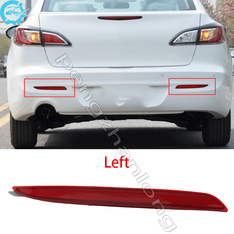 Car Tail Rear Bumper Reflectors Fog Lamp Warning Light For Mazda 3 M3 Sedan Hatchback 2009 2010 2011 2012 2013
