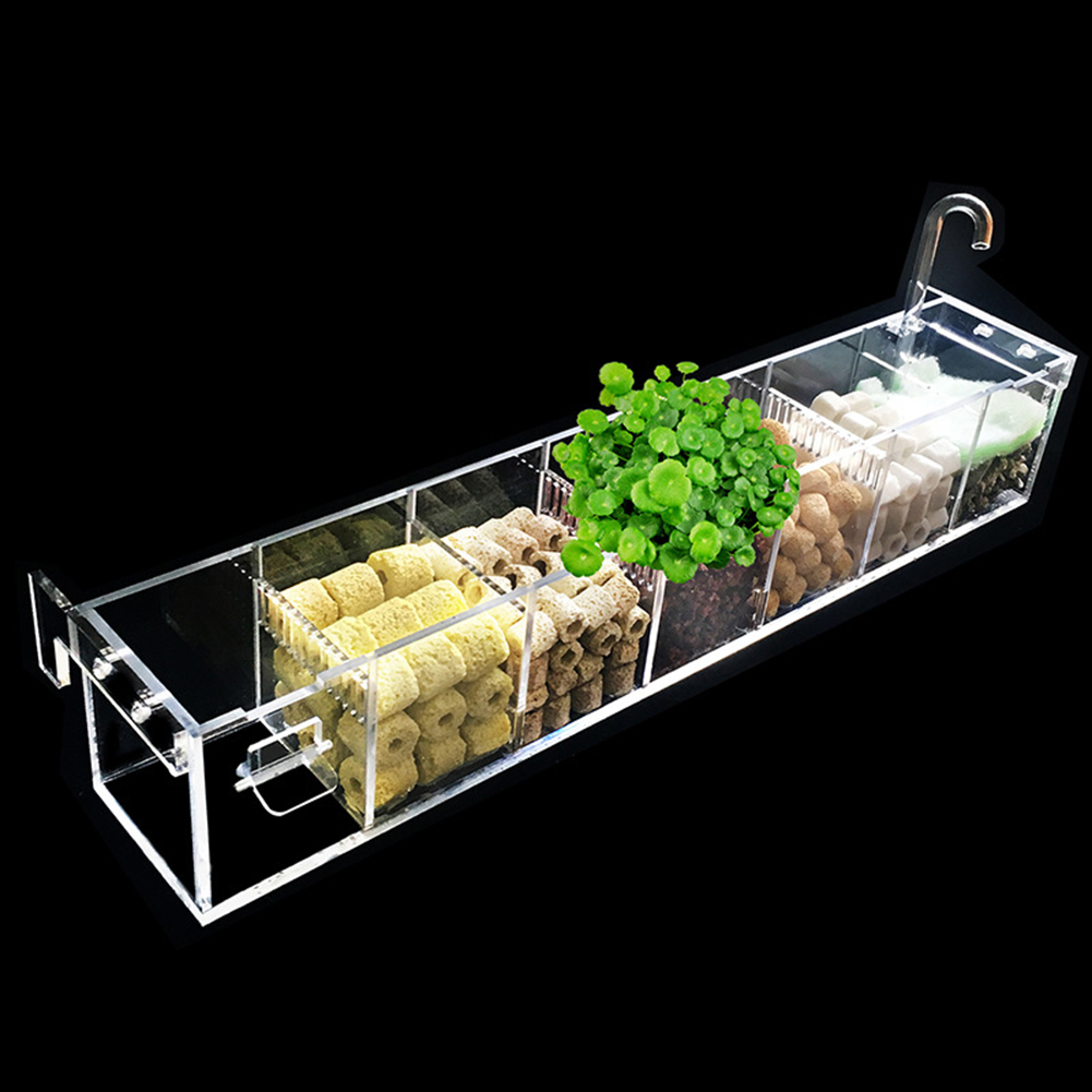 Hang On Acrylic Filter Box 5 Grids Aquarium Hang On Aquarium Filter Box Aquarium Box Filter Small Fish Tank Filter Turtle Filter
