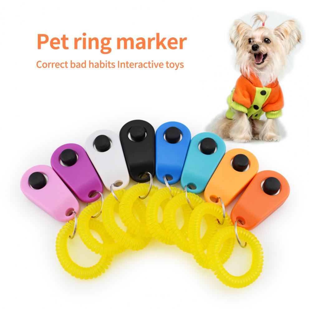 Pet Aid Clicker Finger Ring Cat Training Clicker Convenient Stop Barking Universal Cat Dog Behavior Reinforcer Trainer