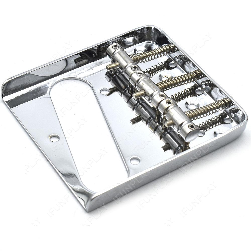 1Pcs Electric Guitar Tailpiece Bridge for TL Electric Guitar 3/6 Saddle Bridge Chrome Guitar Parts Accessories