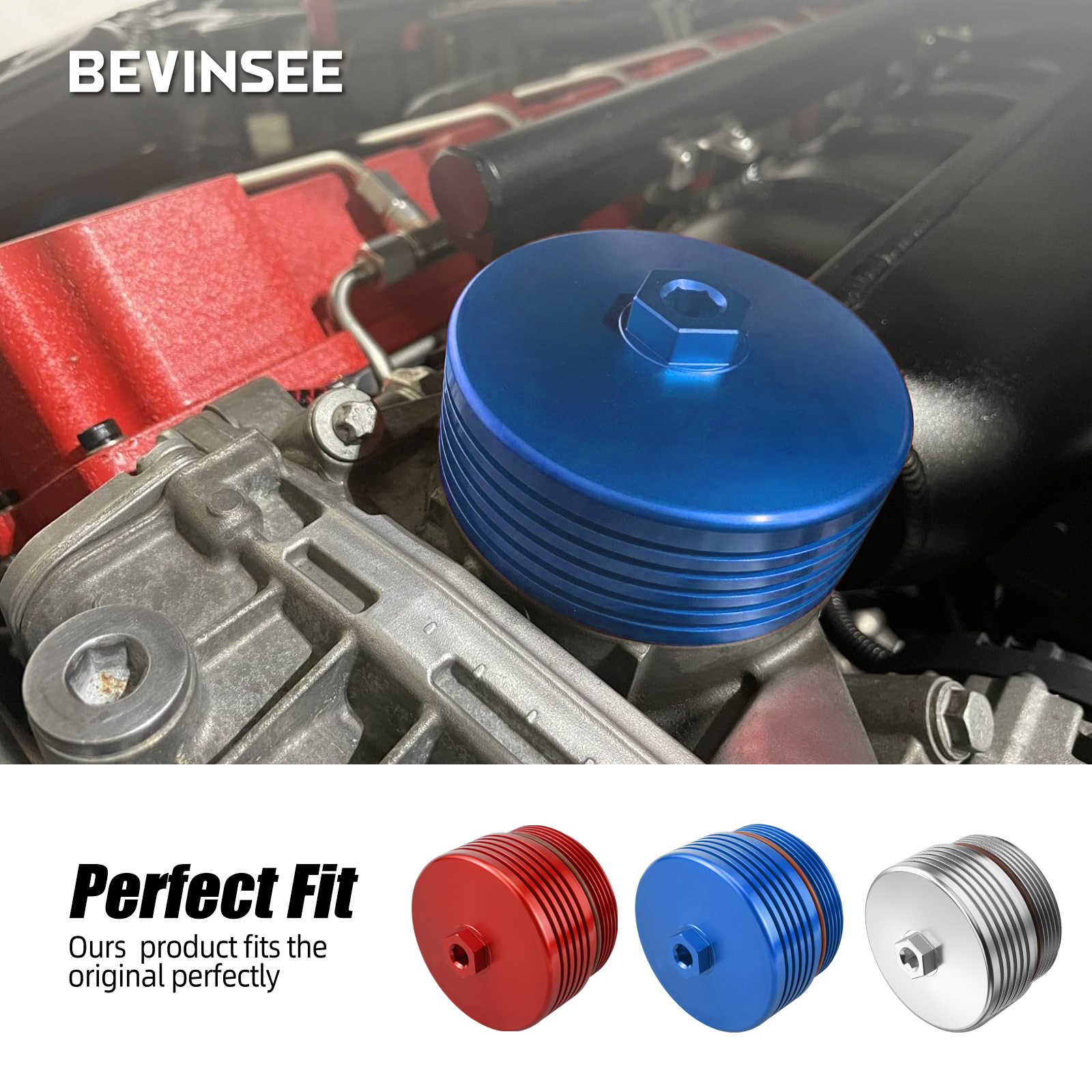 BEVINSEE Oil Filter Cover Filter Housing For BMW E60 E90 E92 F10 E82 E83 E70 335i 135i 535i X3 X5 Z4 N54 N55 Engine 11427525334