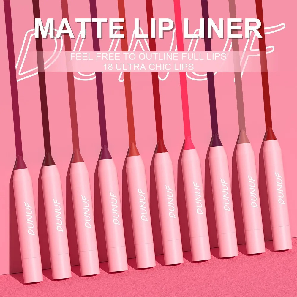 Nude Brown Lip Liner Pencil 18 Color Red Contour Tint Labial Makeup Waterproof Lipstick Crayon Pen Lip Contouring Cosmetic i240621