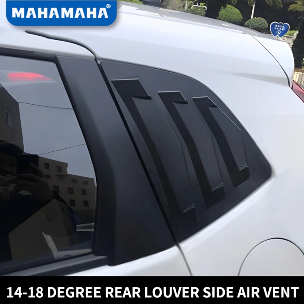 FIT JAZZ For Honda 14-18 2014-2018 Door Window Louver Frame Window Sill Molding Trim Cover Rear Spoiler Side Vent Trim 2PCS smile