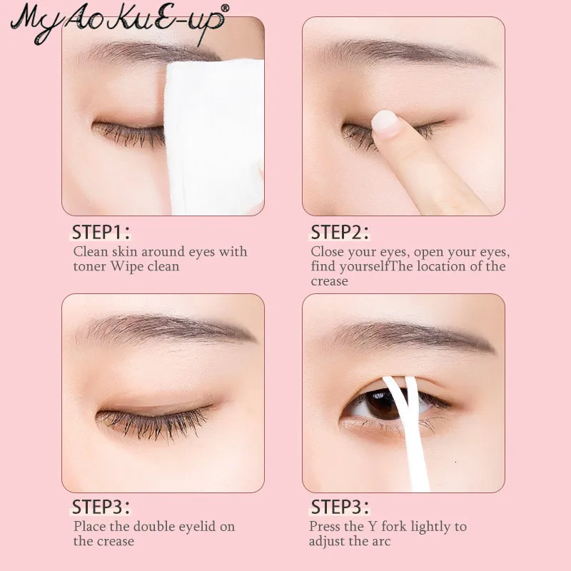 600Pcs/Box Big Eyelid Tape Sticker Double Fold Self Adhesive Eyelid Tape Stickers S/L Makeup Clear Beige Invisible Tool 240625