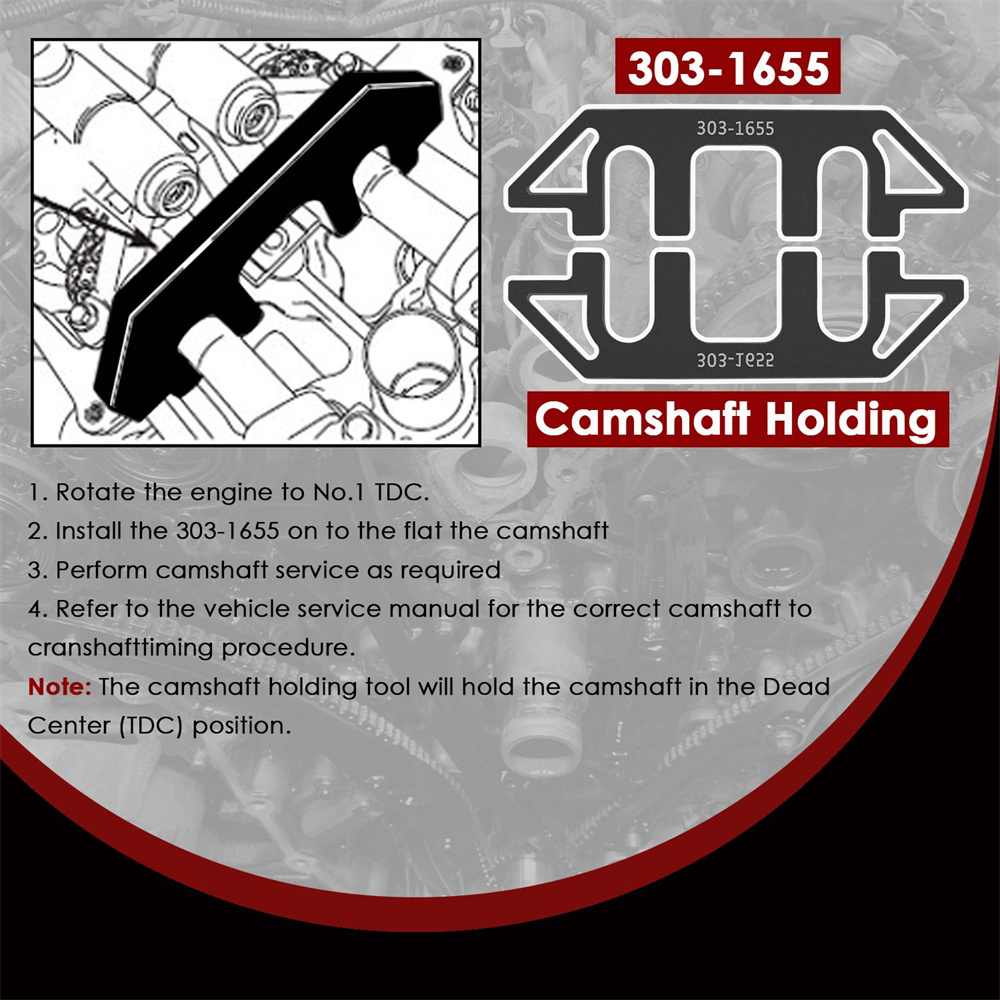 303-1655 Camshaft Holding Alignment Timing Tool and 303-1530 Chain Tensioner Set Fit for Ford 3.5L Upgraded EcoBoost Engine GT