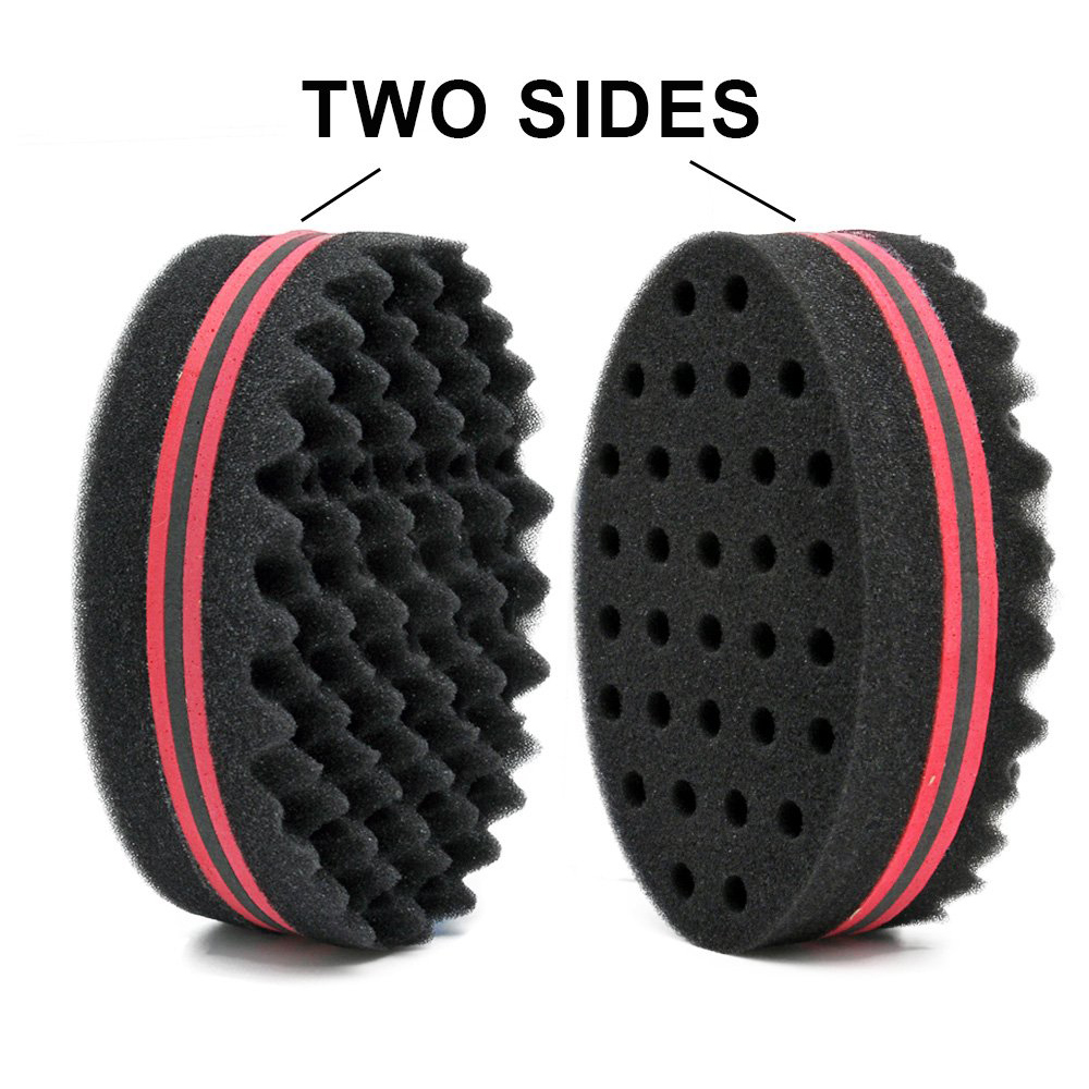 1pcs Oval Double Sides Hair Twist Sponge Brush For Natural Magic Barber Dreads Locking Twist Afro Curl Wave Hair Brush Sponge