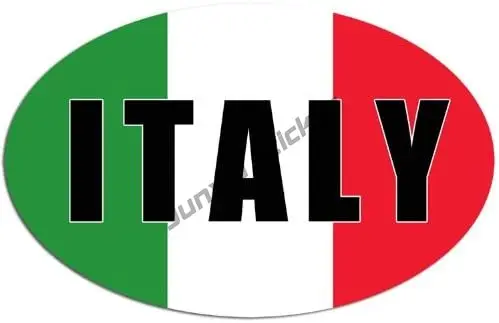 Oval Italy Italian Flag Sticker Car Decal Italia Proud Love Italia Sicilia Decal Motorcycle Tank Italia Stickers Car Accessories