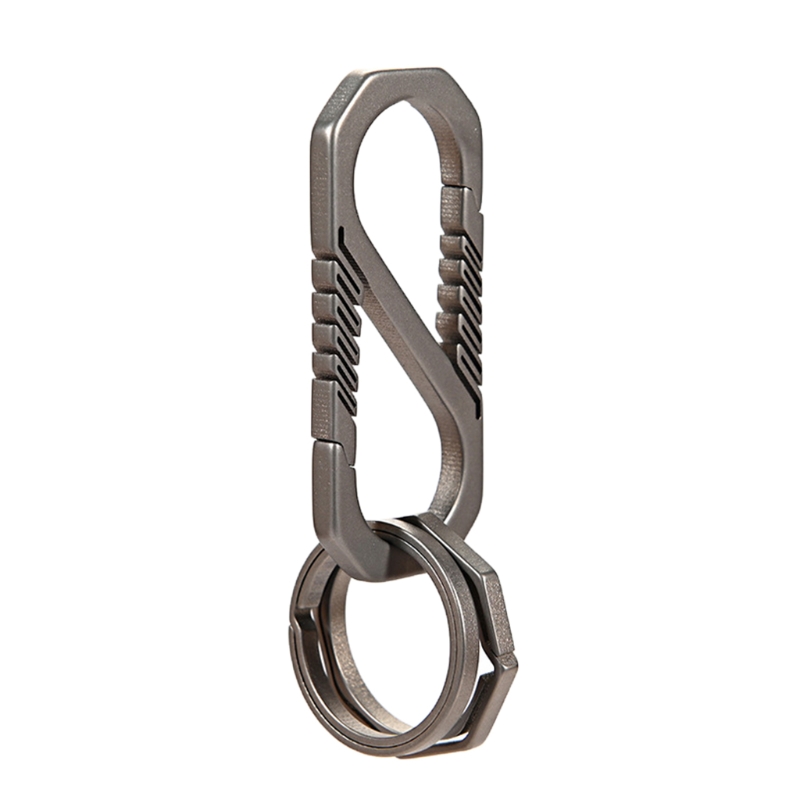 Durable Titanium Alloy Keychain Car Key Holder Outdoor Carabiner Spring Snap Hook Clip Backpack Buckle e6625