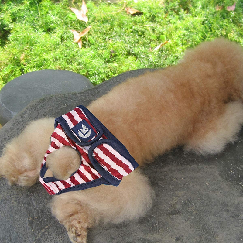 2026 New Stripe Diapers Washable Physiological Pant Adjustable Panties Underwear Female Dog Diper Puppy Tool Honden Kleding Free Shipping