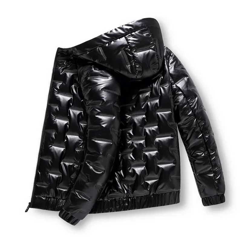 Men's Down Parkas 2024 Autumn Bubble Padded Clothes Winter Jackets Men Bright Parka Thickened Warm Silver Waterproof Jackets Men Down Coats S-6Xl