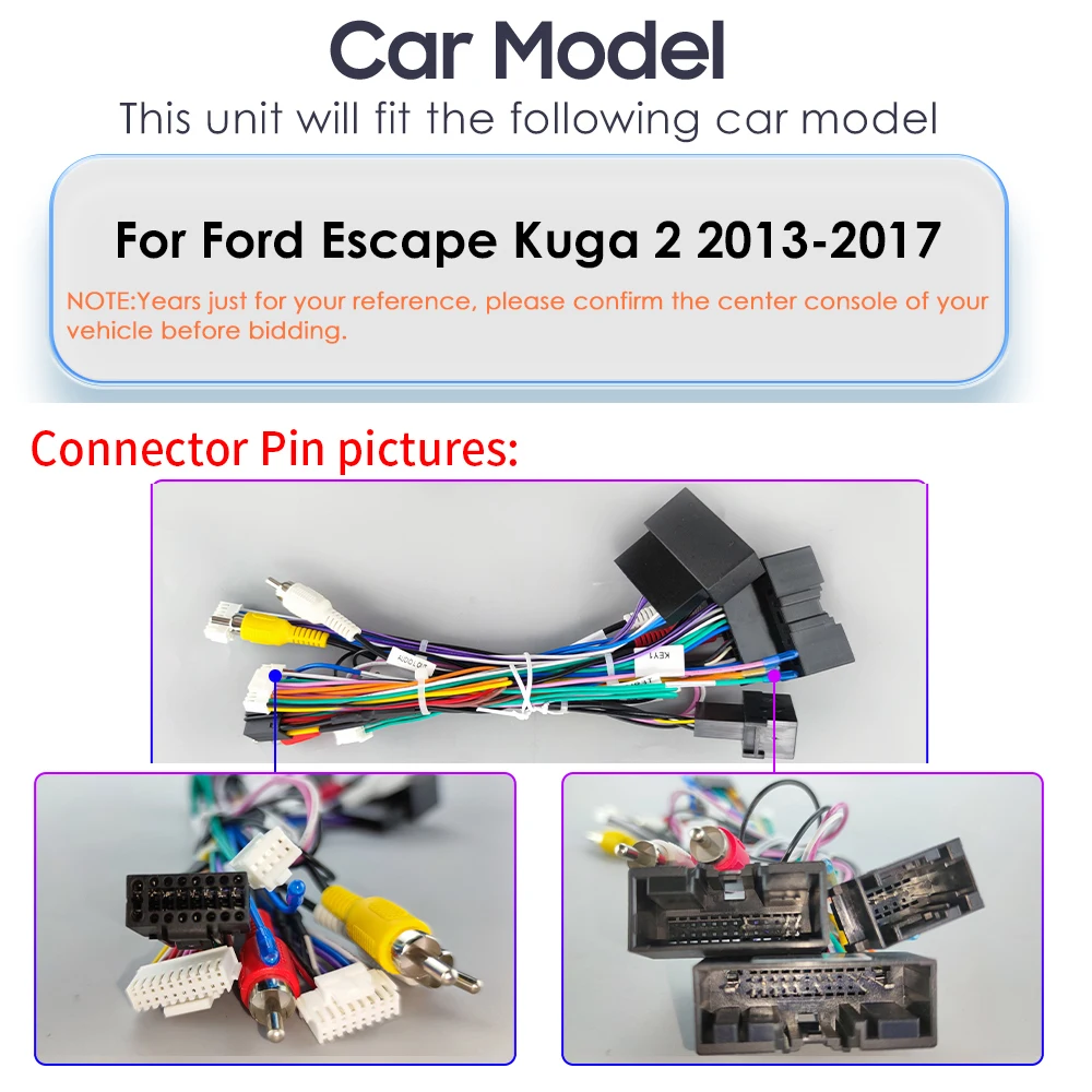 8+128 Android 12 Carplay Auto Car Radio Player for Ford Kuga 2 Escape 3 2013 - 2017 Car Radio Multimedia Video Player Navigation