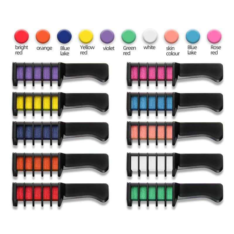 1/6 pcs Hair Mascara New Design Crayons for Hair Color Chalk for The Hair Color Temporary Blue Hair Dye with Comb Hair Dye Kit