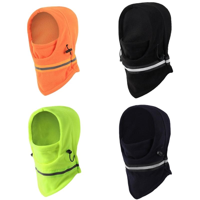 Reflective Balaclava Cap for Women Men Outdoor Sport Winter Cycling Hat with Neck Cover Universal Windproof Headdress