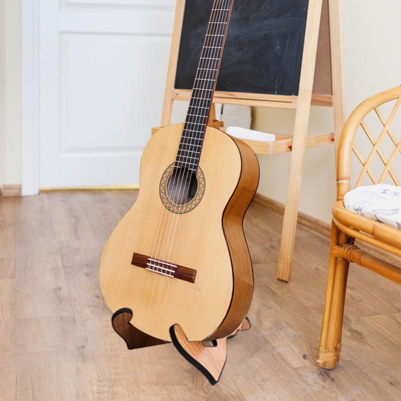 Wooden Guitar Stand Portable String Floor Display Instrument Rack For Acoustic Classic Electric Guitar Guitars