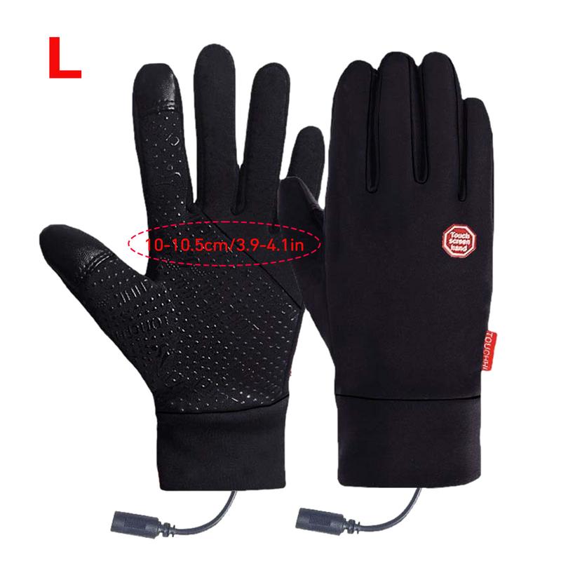 1 Ski Gloves Heated Pair Windproof Fleece Gloves Cycling Accessories Hand Warmer For Mountaineering Motorcycling Running Riding smile