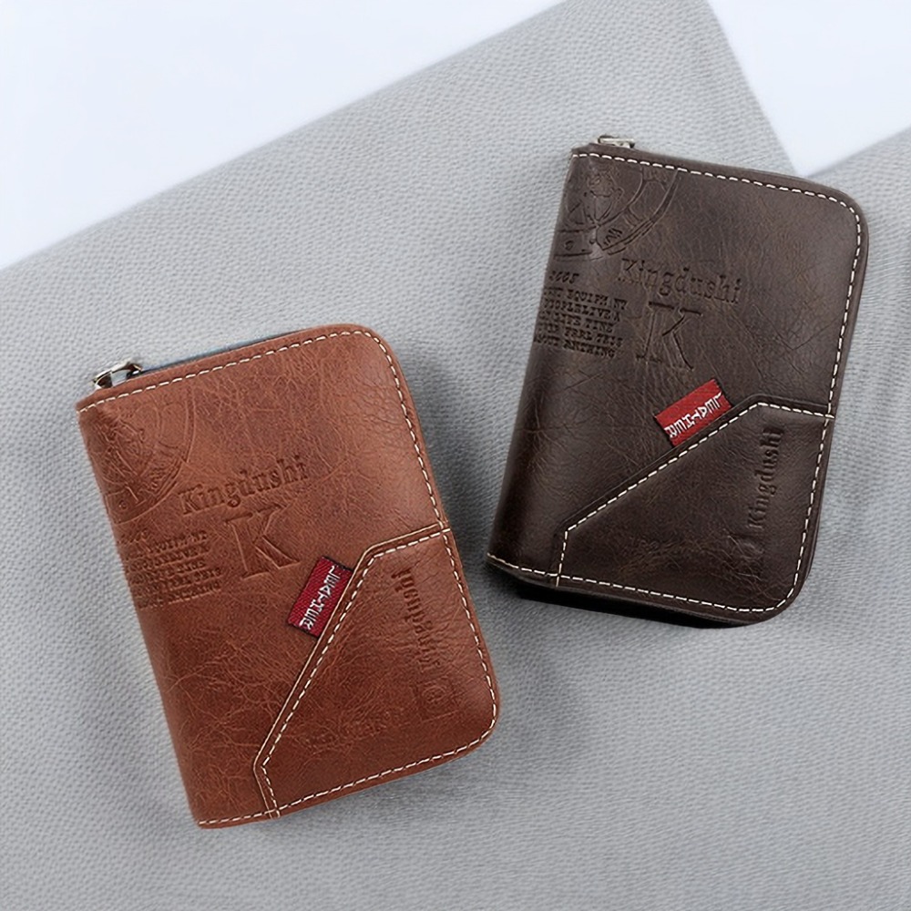 PT053,Men Hasp Small Card Wallets PU Leather Slim Mini Men's Wallet High Qaulity Short Male Purses
