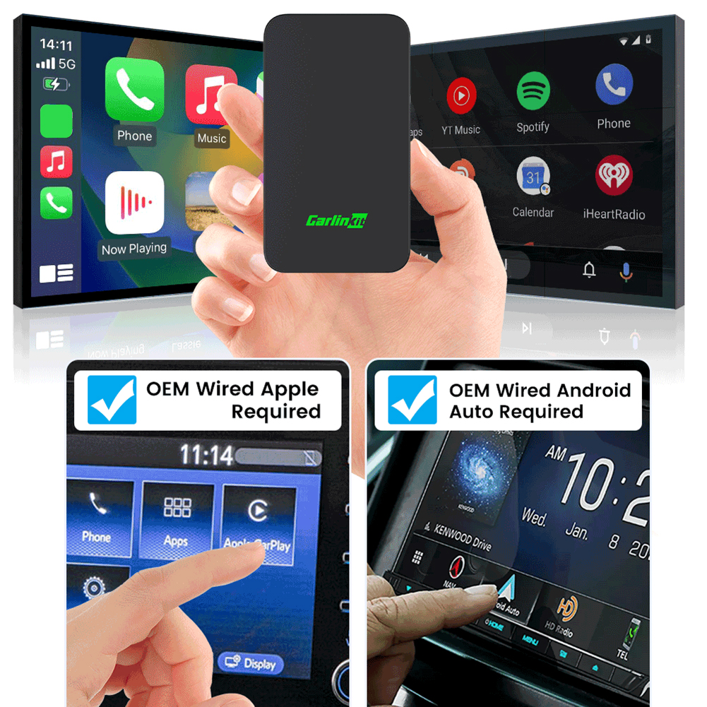 CarPlay Android Auto AI Box Bluetooth-compatible Intelligent Vehicle Module Car Connector Device for Wired Carplay Android Auto