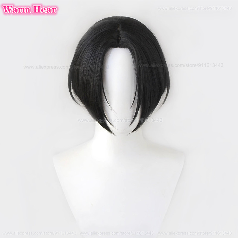 Cosplay 30Cm Oosaki Nana Wig Anime NANA Unisex Short Black ddmysmile Middle Part Wig Hair Heat Resistant Hair Halloween Ddmysmile Party Wis +Wig Cap S