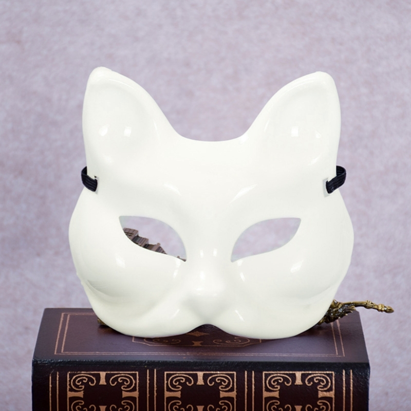 Masks Painted Hand Masks Blank Half Face Cosplays DIY Facemasks smile