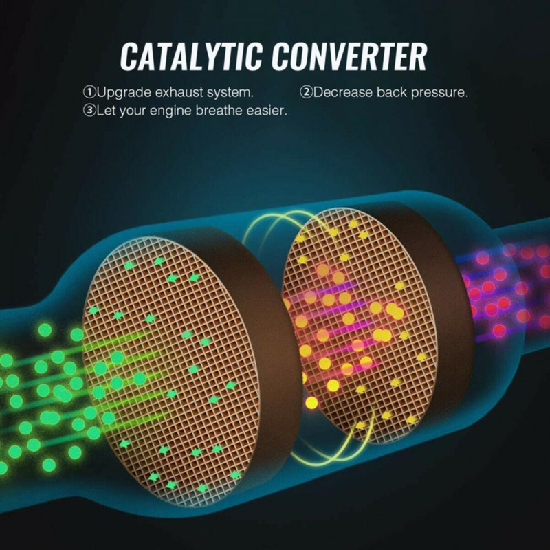 Universal 2inch 51mm EURO1 Catalytic Converter Premium Car Exhaust Pipe Corrosion-resistant Direct 400cell Fit Exhaust Converter