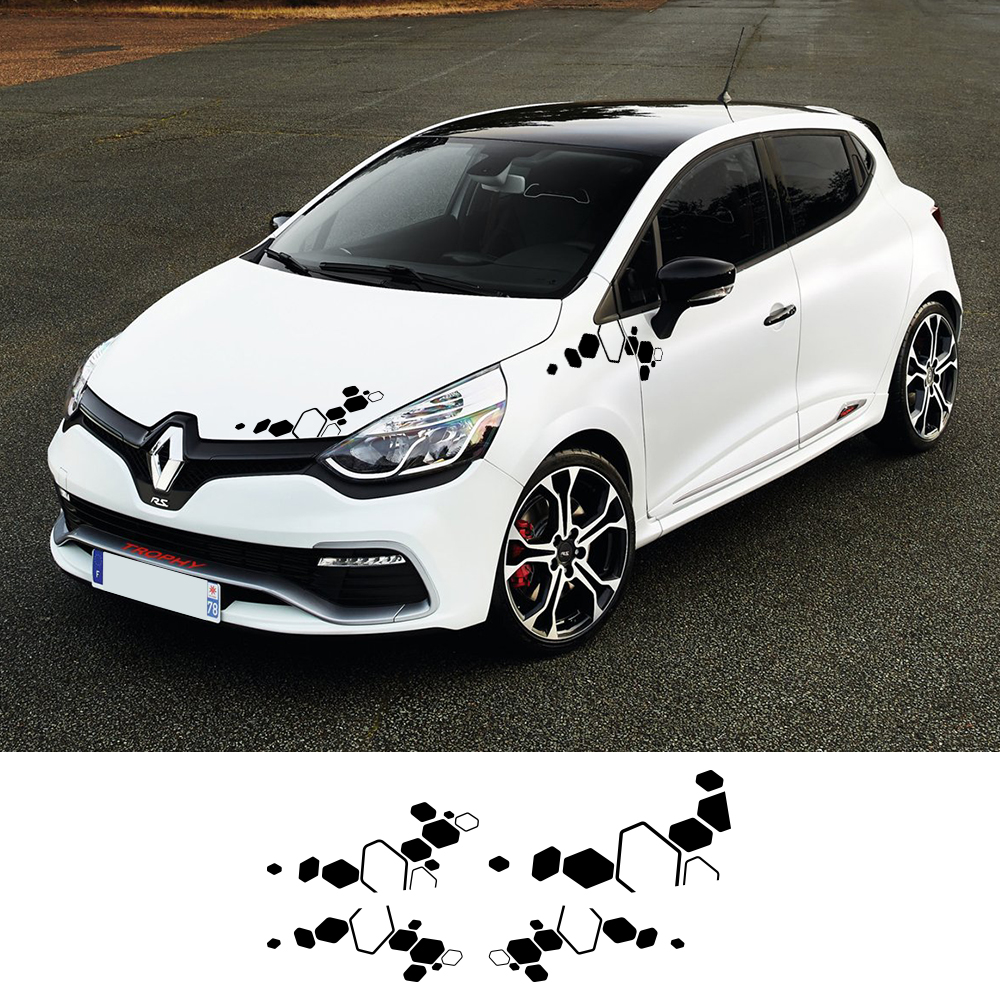 4PCS Car Body Stickers For Renault Clio 1 2 3 4 5 IV RS V Style Graphics Vinyl PVC Decor Decals Auto External Tuning Accessories
