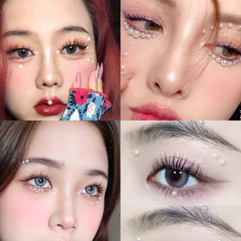 Face Jewels Pearl 3D Diamond Tattoo Eyeshadow Stickers Nail Stickers Self Adhesive Body Brow DIY Decal Beauty Face Makeup