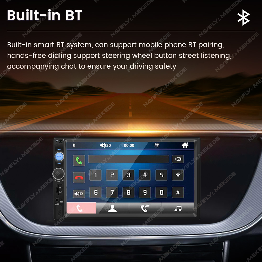 Inch Universal Car 7 Multimedia Player Radio Stereo 2Din Mp5 Mp3 Player ddmysmile Mirror Link SWC BT USB SD FM Plug And Play All In One Smile