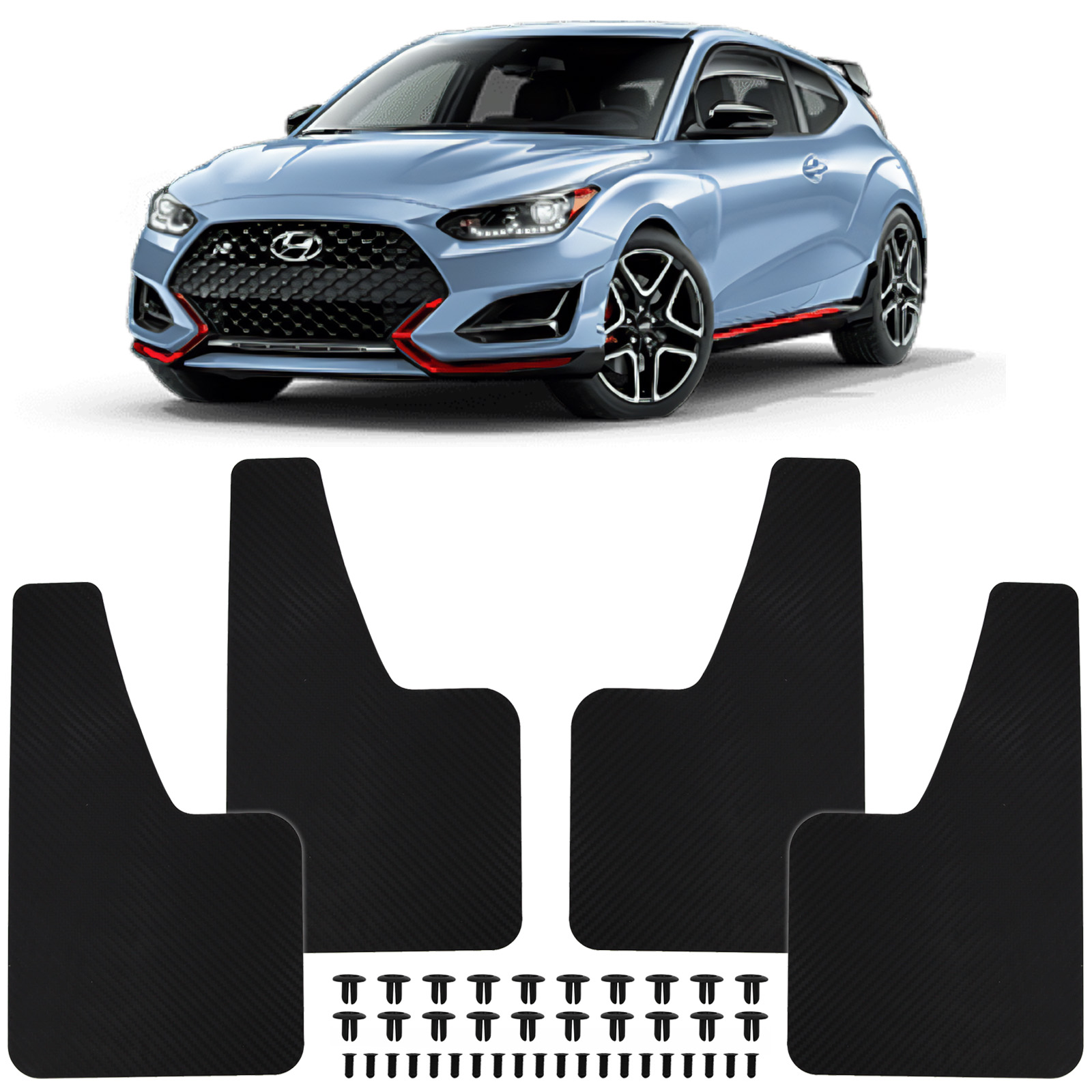 Mud Flaps Splash Guards For Hyundai Elantra Veloster N Sonata i20 i30 Creta ix25 Kona Kauai EV Ioniq Nexo TUCSON BTR Santa Fe