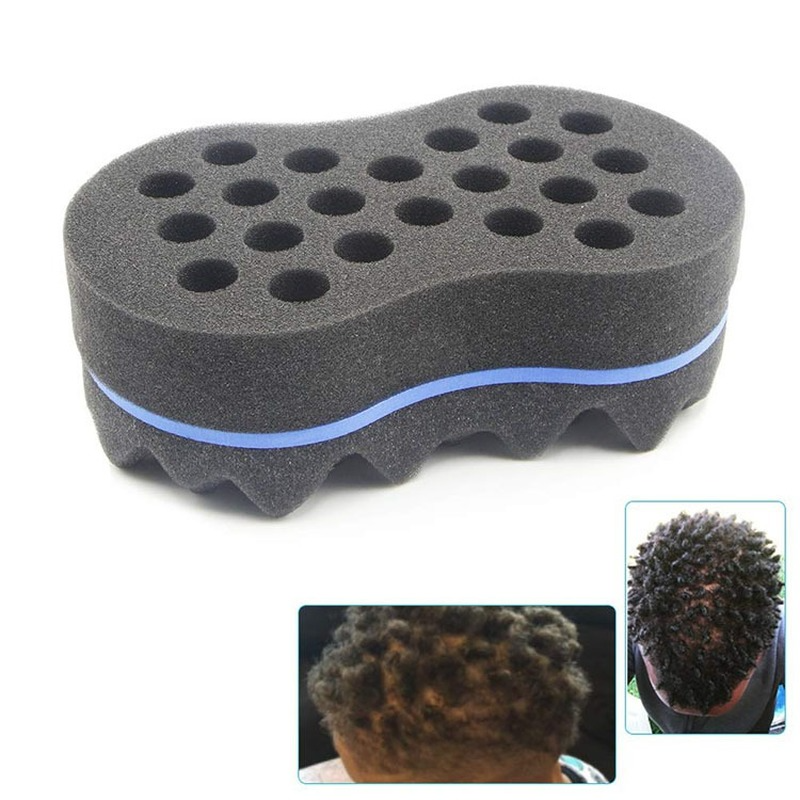 Double Sided Wave-shaped Sponge Brushes Multi-holes Side Braid Twist Hair Curl Wave Hair Sponge Brush Hair Styling Tools