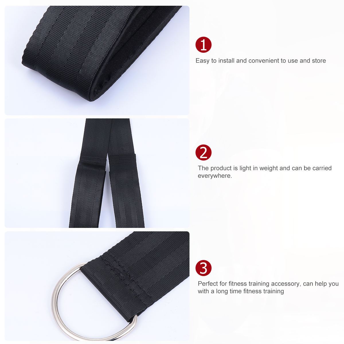 Resistance Metal Heavy Straps Band Duty D- Rings Exercise Handles Grips for Bodybuilding Training Men Gym Home Workouts Use ( smile D- ( D- ( D- (