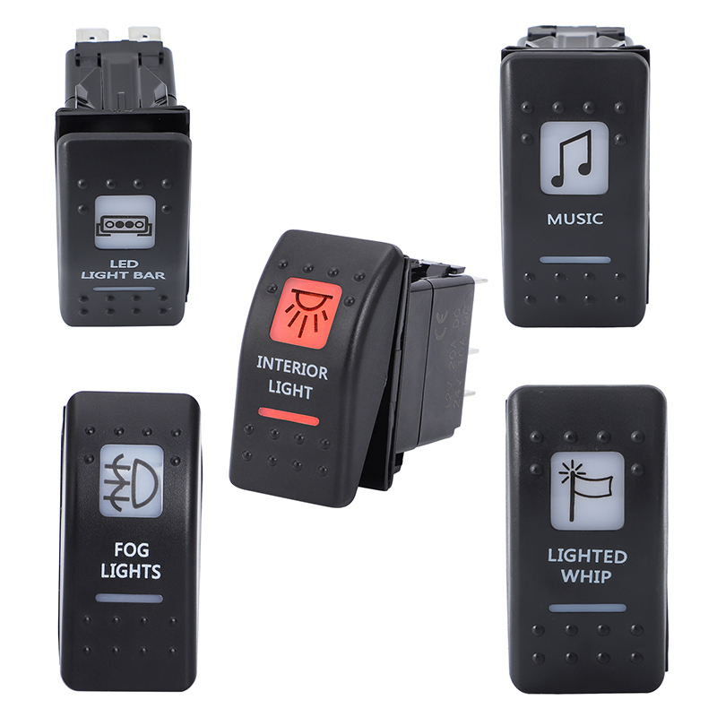 Rocker Switch Interior Light For Can-Am Mavericks Commanders And Defenders Fit ATV UTV Orange Amber Switch Backlights Five types