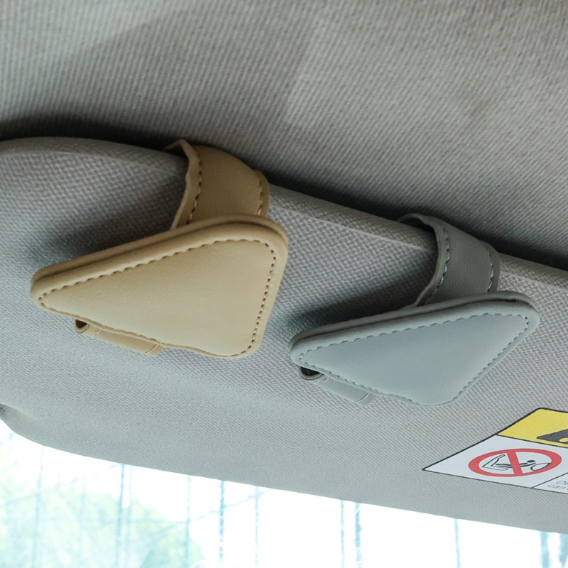 Universal Sun Visor Clip Sunglasses Holder Car Glasses Holder Microsoft Leather Eyeglasses Hanger Ticket Clip Glasses Mount 0c17f 5 f5bef