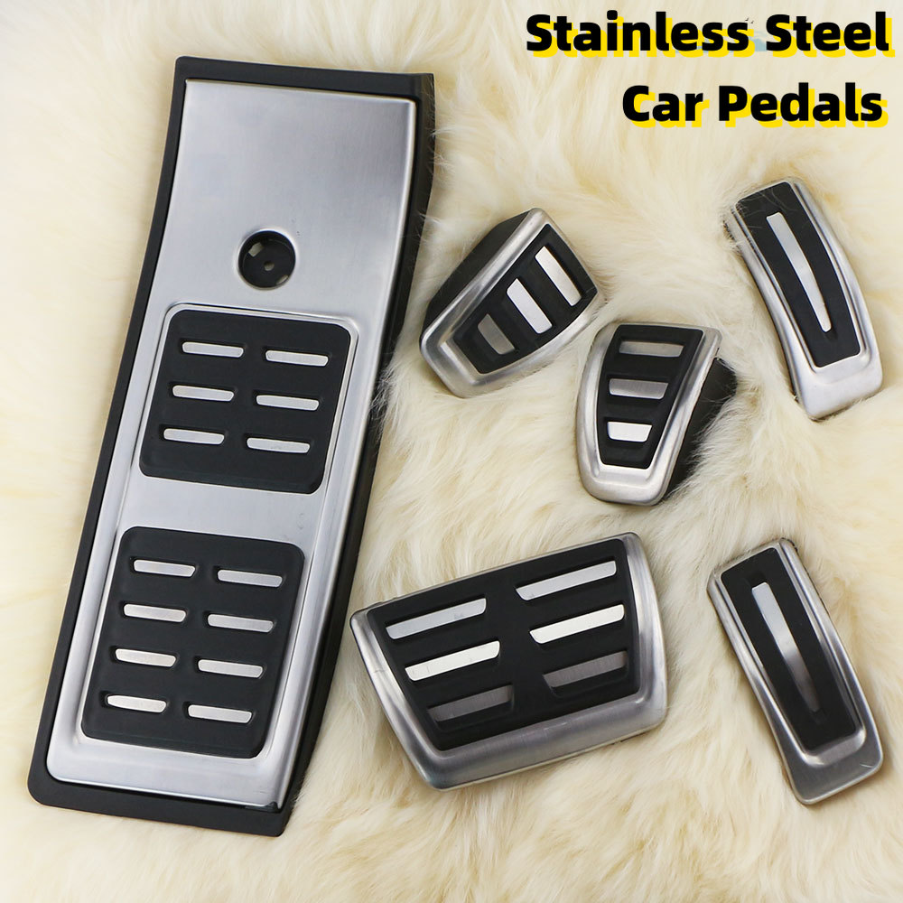 Car Styling Gas Brake Pedal Cover Treadle Footrest Non-Slip Accelerator Overlay Accessories For Audi Q5 SQ5 FY 2018 2019 LHD