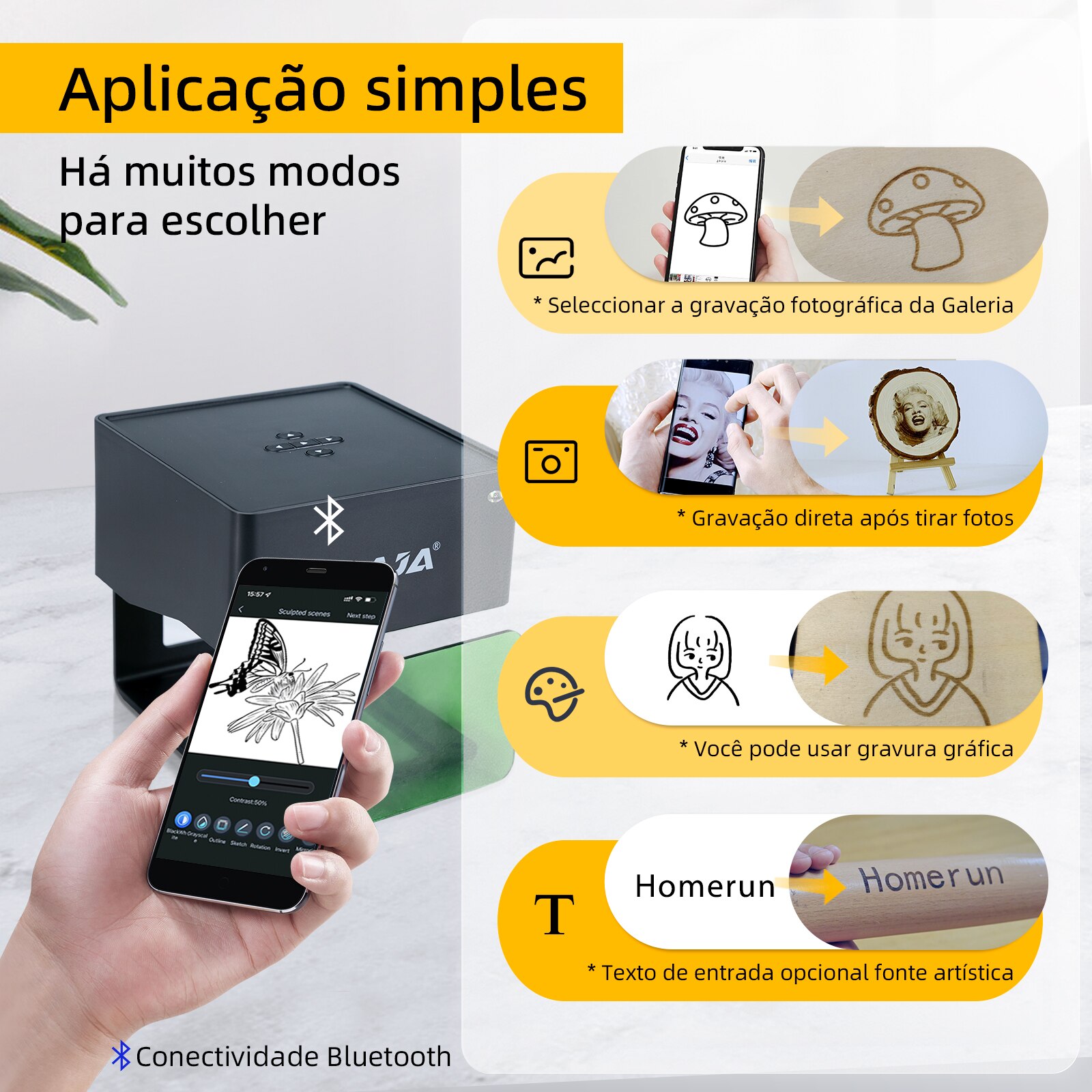 DAJA Laser Engraver CNC Diy DJ6 Laser Engraving Machine 3000mw Fast Mini Logo Mark Printer Cutter Woodworking Wood Plastic