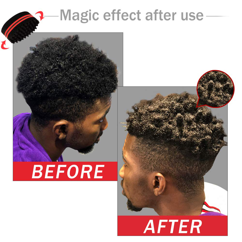1pcs Oval Double Sides Hair Twist Sponge Brush For Natural Magic Barber Dreads Locking Twist Afro Curl Wave Hair Brush Sponge