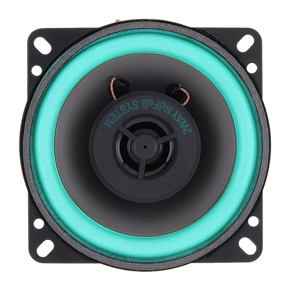 VO-402 4 inch 2 Way 100W Universal Car HiFi Coaxial Speaker Rubber Metal Audio Loudspeaker for Vehicle Audio System