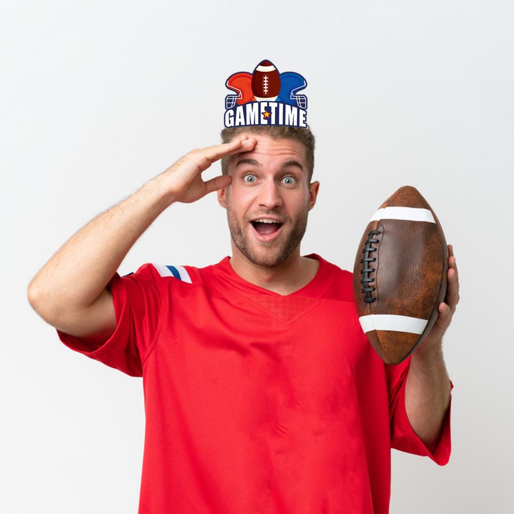 Rugby Headband Fade-resistant 6pcs Themed Headband Set for Adults Children Vibrant Color Hair Hoop Photo Props for Parties Party smile