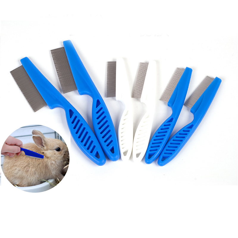 1Pc Rabbit Grooming Brush Small Pet Hair Remover Flea Comb Shampoo Bath Brush for Rabbit Hamster Guinea Pig Cleaning Tool