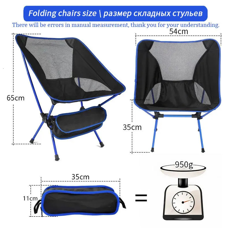 Outdoor Camping Chair Garden Beach Hiking Picnic Seat Portable Detachable Folding Fishing Chair Ultralight Camping Tools 240618
