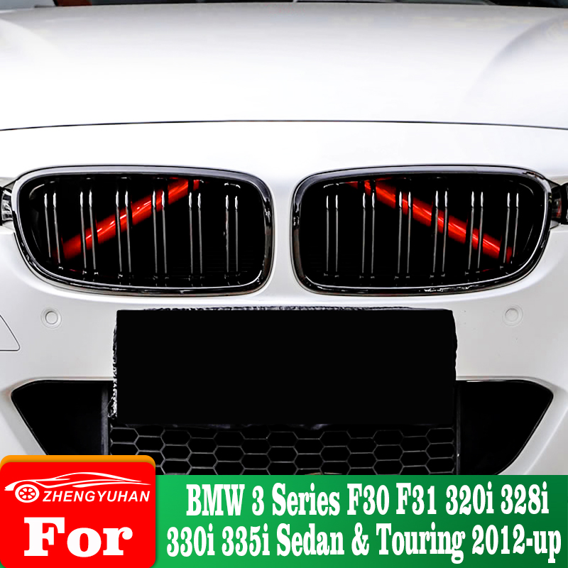 Car Front Grille Trim Strips Cover For 3 Series F30 F31 320i 328i 330i 335i Sedan & Touring 2012-up Interior Accessories