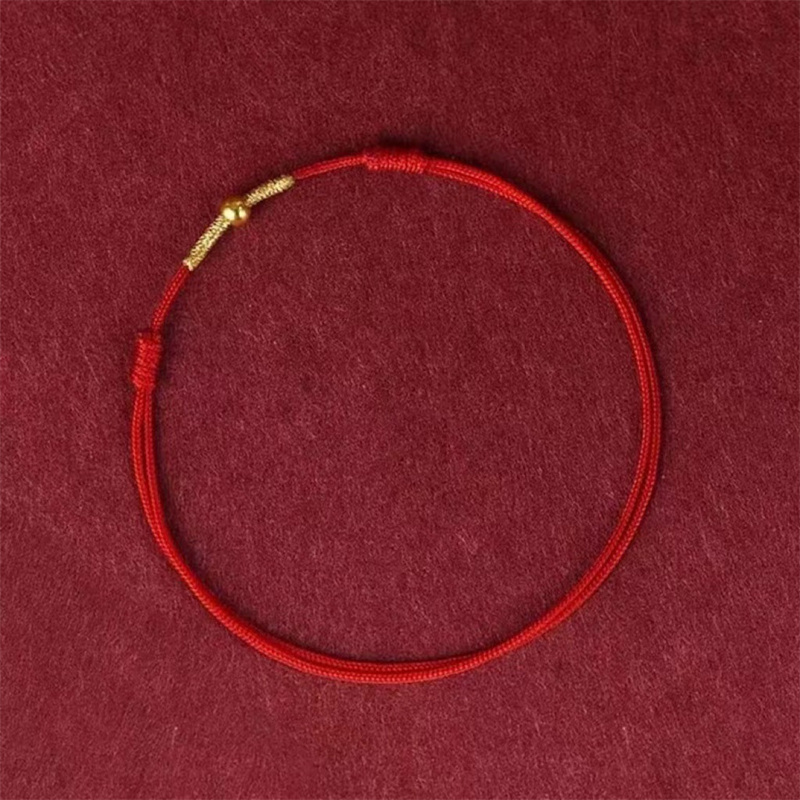 Handmade Golden bead Lucky Bracelets Anklet Red Rope Bangles Bracelet For Women Size Adjustable Drop ship