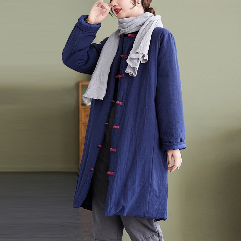 Women Traditional Chinese Style Qipao Coats Fashion Oriental Clothing Winter Tops Retro Quilted Hanfu Tang Suit Robe 13046