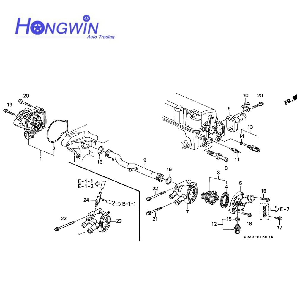Engine Coolant Thermostat Housing 19320-P2A-000 For Honda HR-V Capa Civic 1.6L 1995-2000 2001 96hc2 19311P2A000 19320 P2A 000
