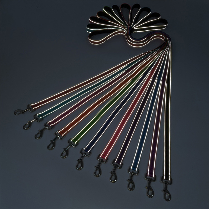 Double-Sided Reflective Heavy Duty Dog Leash,Neoprene Padded Handle & Metal Hook Pet Training Leash for Small Medium Large Dogs