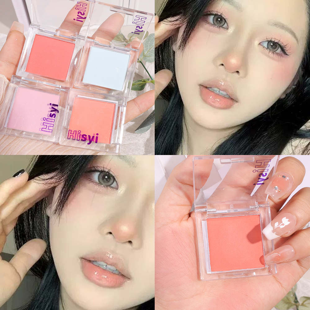 Monochrome Blush Eyeshadow Palette Matte Blusher Face Pigment Lasting Beauty Natural Cream Cheek Tint Orange Peach Blush Makeup