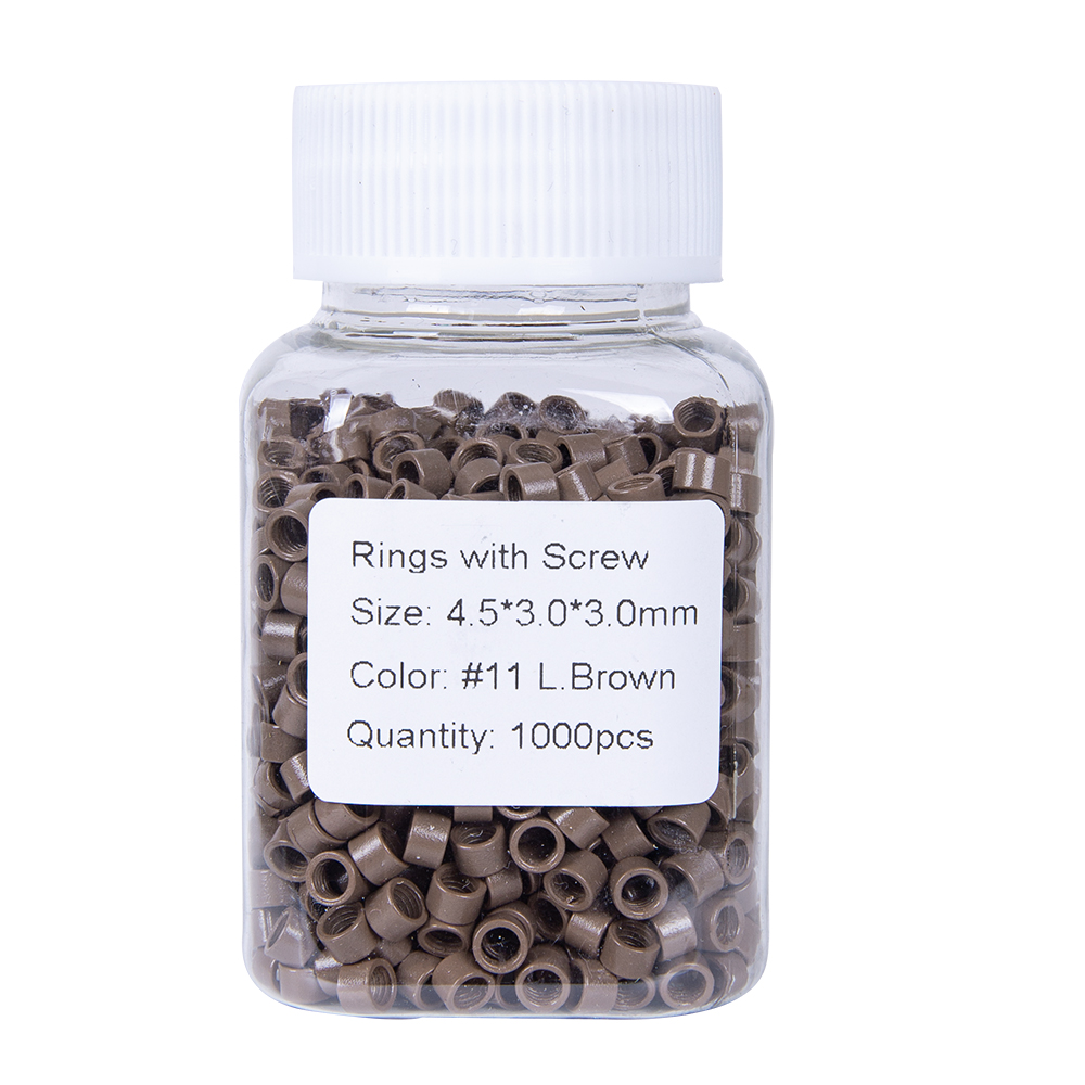 7 Colors Micro Links Copper Tube For Women Men Hair Feather Extensions Micro Ring Tubes Small Microlink Tubes With Screws Thread