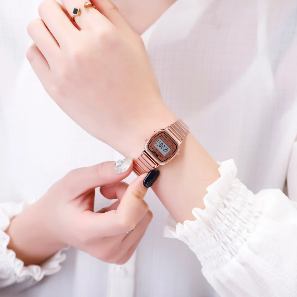 SKMEI 1901 Luxury Women Watches Small Dial Digital Chrono Calendar Watch Waterproof Ladies Wristwatch Clock Montre femme 1620